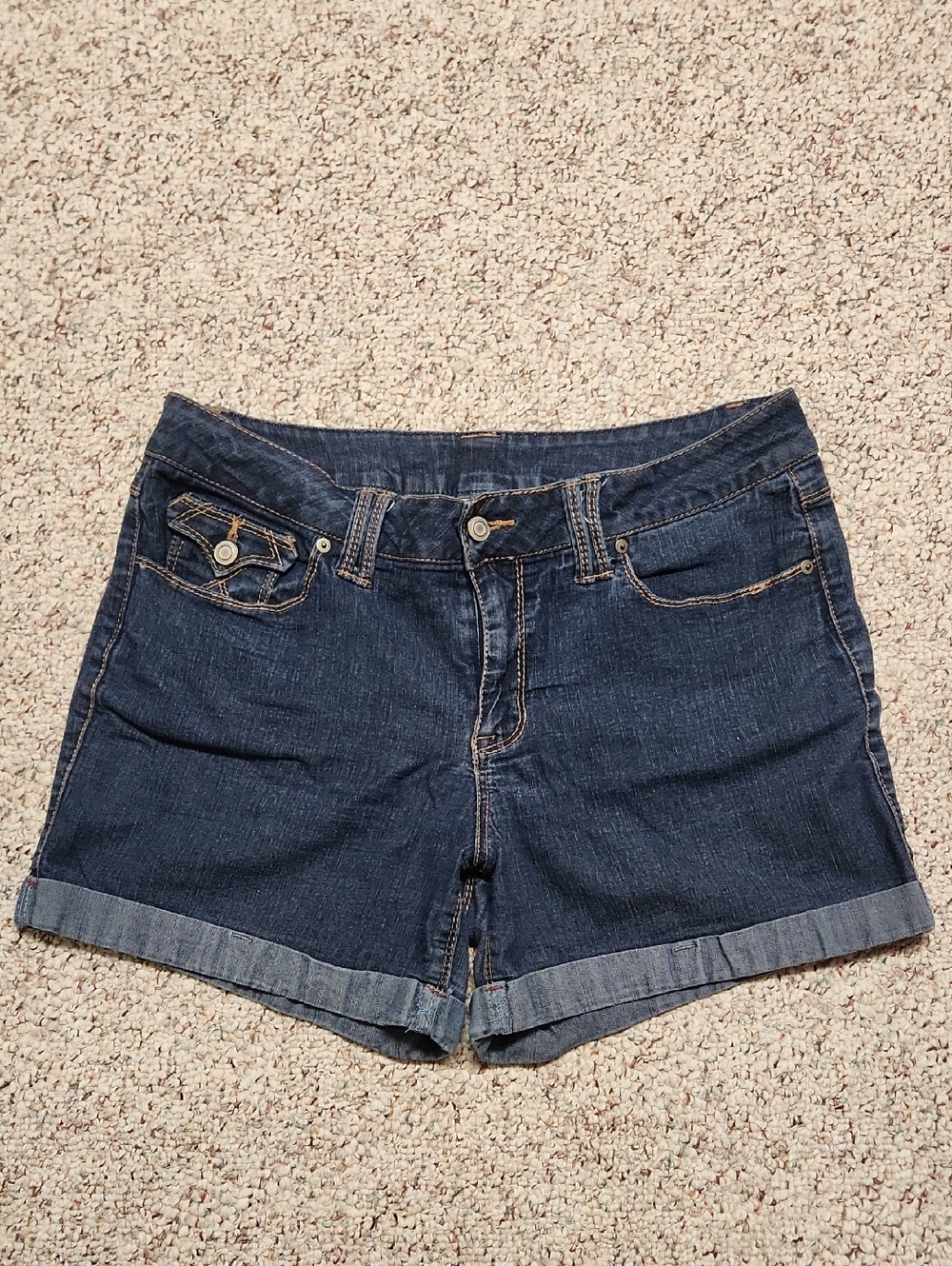 Canyon River Blues Dark Indigo Roll-Cuff Jean Shorts